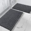 Unyqoos® Luxueuze Chenille Badkamertapijten Set van 2 met Antislip voor Comfort en Veiligheid