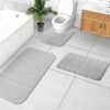 Unyqoos® Luxe 3-delige badmatset van zachte microvezel met antislip en wasbare eigenschappen 80x50