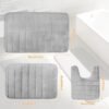 Unyqoos® Luxe 3-delige badmatset van zachte microvezel met antislip en wasbare eigenschappen 80x50