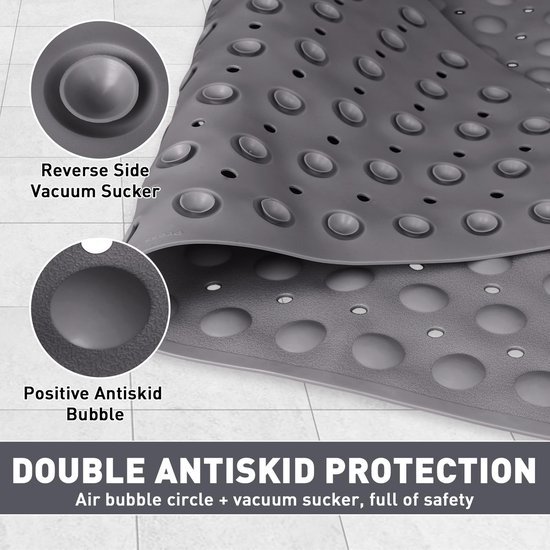 Unyqoos® antislip douchemat voor hoekdouche met masserende functie