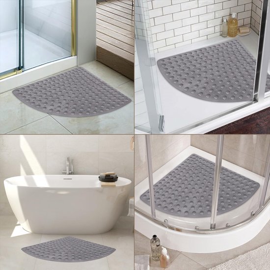 Unyqoos® antislip douchemat voor hoekdouche met masserende functie