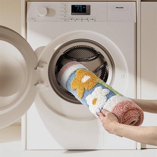 550x550-19775.jpg Unyqoos® Binnenhuisdecoratie Antislip en Zacht Absorberende Badkamer Mat met Bloemontwerp 50x80cm