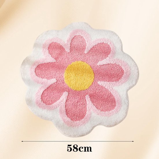 Unyqoos® Decoratieve Bloemvormige Antislip Badmat voor Badkamer, Keuken en Woonkamer