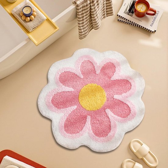 Unyqoos® Decoratieve Bloemvormige Antislip Badmat voor Badkamer, Keuken en Woonkamer
