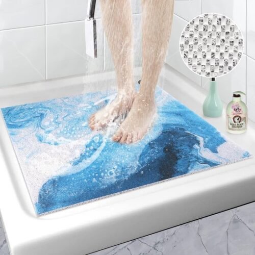 550x550-19790.jpg Unyqoos® Wasbare antislip douchemat 60x60 cm met sneldrogende luffa structuur