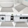 Unyqoos® Lichtgrijze Chenille Badmat 50x80 cm met Antislip en Wasbare Eigenschappen