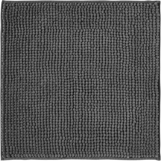 Unyqoos® Zachte Antislip Badmat van Chenille voor Badkamer en Douche, Donkergrijs, 45 x 45 cm
