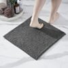 Unyqoos® Zachte Antislip Badmat van Chenille voor Badkamer en Douche, Donkergrijs, 45 x 45 cm