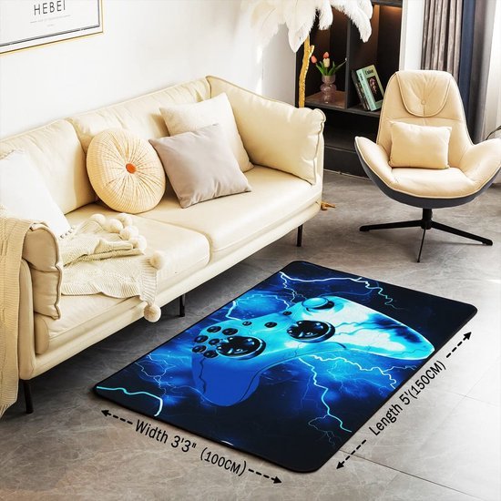 550x550-19870.jpg Unyqoos® Stijlvolle en Comfortabele Vloerkleed met Gamepad Ontwerp voor Woonkamer en Slaapkamer