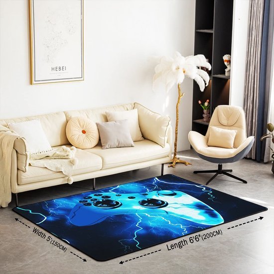 550x550-19875.jpg Unyqoos® Stijlvolle en Comfortabele Vloerkleed met Gamepad Ontwerp voor Woonkamer en Slaapkamer