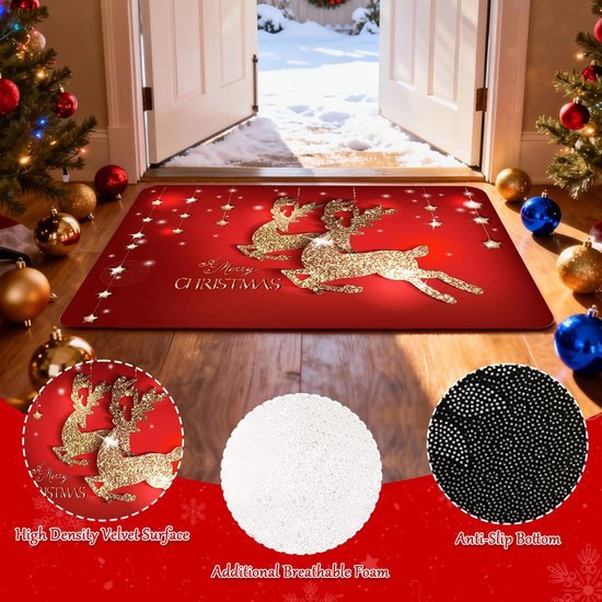 550x550-19887.jpg Unyqoos® Wasbare kerstmat met antislip voor sfeervolle kerstdecoratie thuis