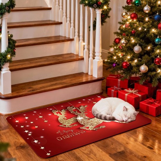 550x550-19892.jpg Unyqoos® Wasbare kerstmat met antislip voor sfeervolle kerstdecoratie thuis