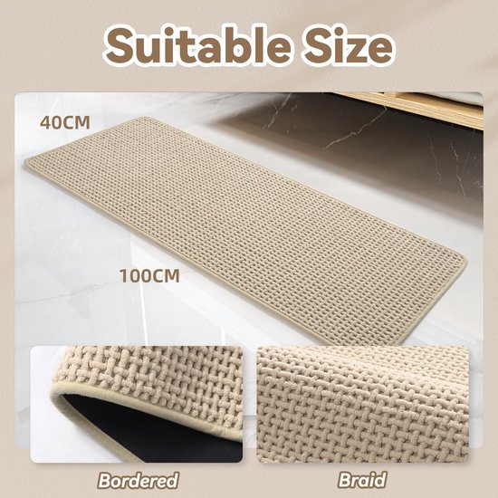550x550-19894.jpg Unyqoos® Zachte en Absorberende Chenille Badmat met Antislip en Wasbaar Ontwerp