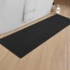 Unyqoos® Zwarte antislip badmat met rubberen achterkant voor veilige badkamers