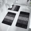 Unyqoos® Zachte en Absorberende 3-Delige Antislip Badkamermatten Set voor Slaapkamer en Badkamer