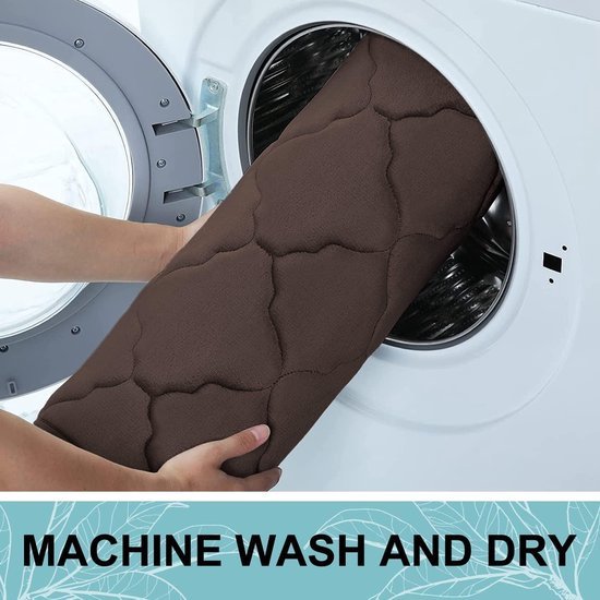 550x550-19935.jpg Unyqoos® Comfortabele en absorberende bruine badmat set met antislip voor badkamer