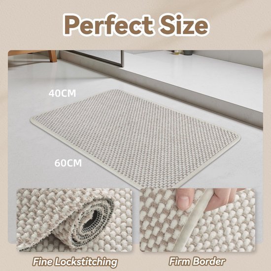 550x550-19957.jpg Unyqoos® Absorberende en Antislip Chenille Badmat voor Veiligheid en Comfort