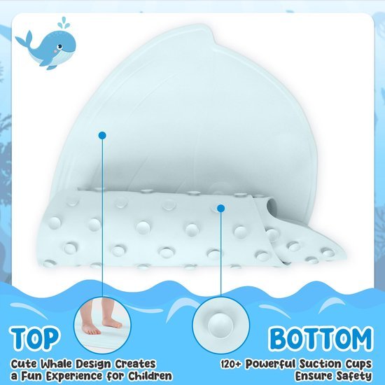550x550-19968.jpg Unyqoos® Blauwe walvisvormige antislip badmat voor kinderen met schimmelbestendige eigenschappen
