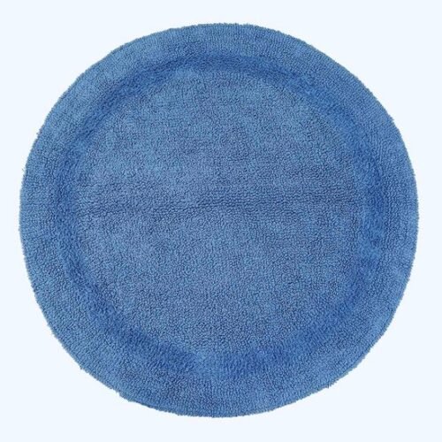 Unyqoos® Omkeerbare ronde badmat van katoen met zacht massage-effect en absorptie