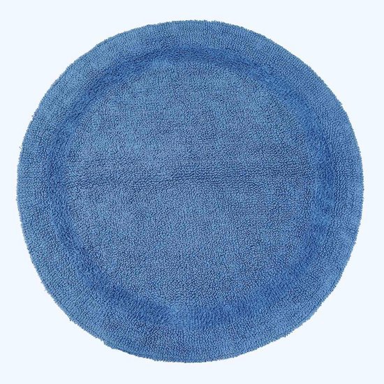 Unyqoos® Omkeerbare ronde badmat van katoen met zacht massage-effect en absorptie