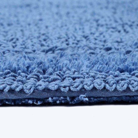 Unyqoos® Omkeerbare ronde badmat van katoen met zacht massage-effect en absorptie