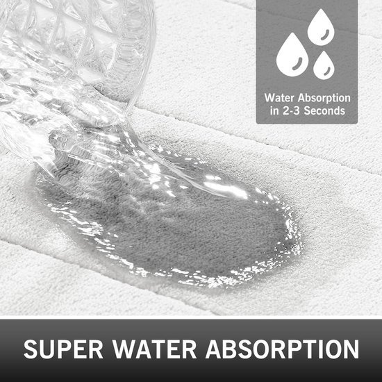 550x550-20004.jpg Unyqoos® Ultrazachte witte badmat van traagschuim met antislip en snelle absorptie