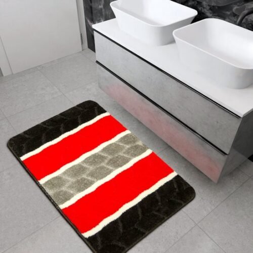 Unyqoos® Rechthoekige kleurrijke badmat met 3D-effect en antislip ontwerp