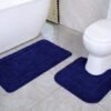 Unyqoos® Set van twee luxe microvezel badmatten met antislip en sneldrogende eigenschappen