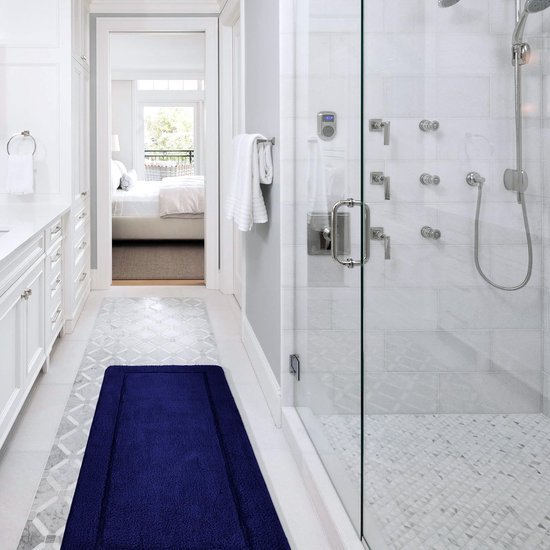 Unyqoos® Set van twee luxe microvezel badmatten met antislip en sneldrogende eigenschappen