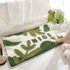 550x550-20050.jpg Unyqoos® Binnenruimte Antislip Bademat met Groen Blad Ontwerp Wasbaar en Zacht 50x80cm