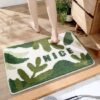 550x550-20055.jpg Unyqoos® Binnenruimte Antislip Bademat met Groen Blad Ontwerp Wasbaar en Zacht 50x80cm