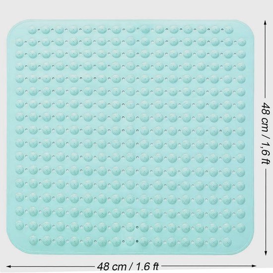 550x550-20093.jpg Unyqoos® Vierkante antislip douchemat met massagefunctie en zuignappen in Marsgroen