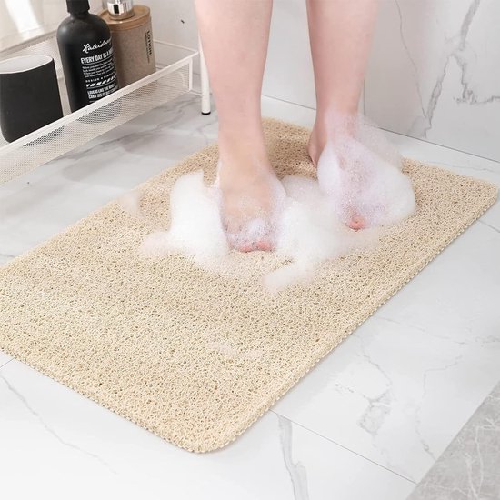 Unyqoos® Zachte antislip douchemat met masserend luffa ontwerp voor veilig douchen