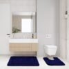 Unyqoos® Grote blauwe badkamermat 60x150 cm met antislip en wasbare microvezel