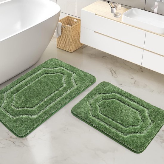 550x550-20145.jpg Unyqoos® Comfortabele Antislip Badmat voor Douche en Badkamer met Superieure Waterabsorptie, Groen, 40 x 60 cm