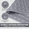 Unyqoos® Grijze antislip douchemat met zuignappen en schimmelbestendige eigenschappen