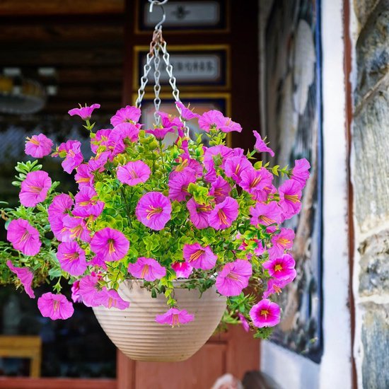 Unyqoos ® Weerbestendige Kunstbloemen Set van 6 voor Binnen en Buiten Decoratie, UV-bestendig en Onderhoudsvriendelijk