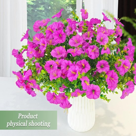 Unyqoos ® Weerbestendige Kunstbloemen Set van 6 voor Binnen en Buiten Decoratie, UV-bestendig en Onderhoudsvriendelijk