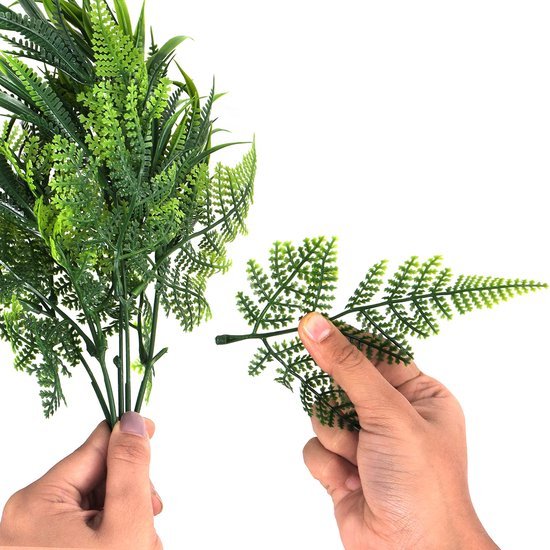 Unyqoos ® Realistisch Uitziende Kunstplanten voor Binnen- en Buitendecoratie, Set van 6 Stuks