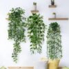 Unyqoos ® Verzorgingsvrije Eucalyptus Kunstplanten Set van 3 voor Binnen en Buiten Decoratie