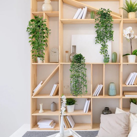 Unyqoos ® Verzorgingsvrije Eucalyptus Kunstplanten Set van 3 voor Binnen en Buiten Decoratie