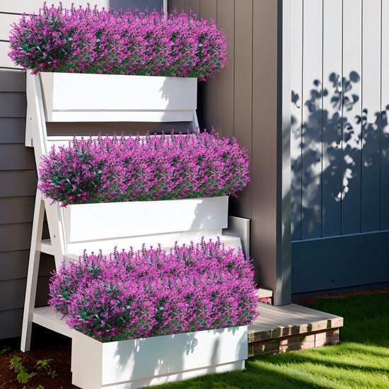 Unyqoos ® Kunstlavendel voor Binnen en Buiten, Onderhoudsvrij, 12 Bundels