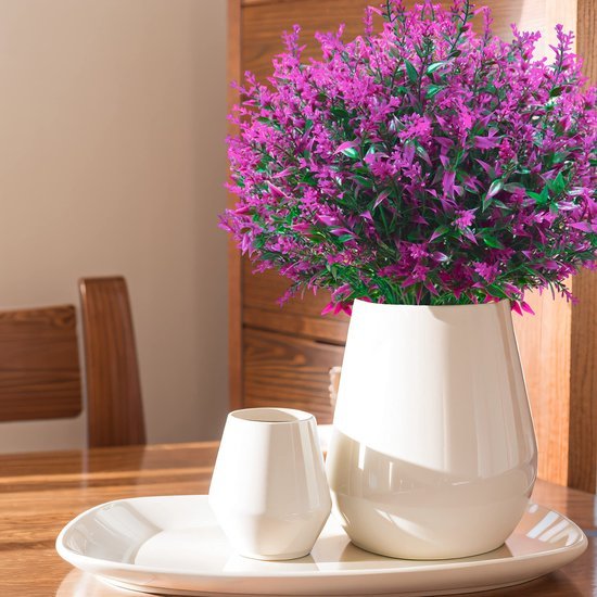 Unyqoos ® Kunstlavendel voor Binnen en Buiten, Onderhoudsvrij, 12 Bundels