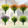 Unyqoos ® Kleurrijke Weerbestendige Kunstbloemenbundels voor Buiten en Binnen Decoratie