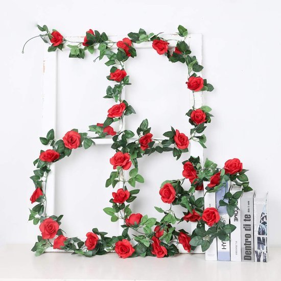 Unyqoos ® Realistische Kunstrozen Slinger van 240 cm voor Decoratieve Toepassingen