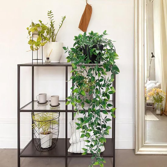 Unyqoos ® Decoratieve Kunstplanten Set van 2 met Potten voor Binnen- en Buitengebruik, 85 cm Lang