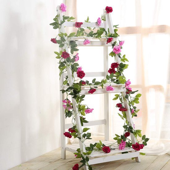Unyqoos ® Decoratieve Bloemenslinger van Levensechte Kunstrozen voor Binnen en Buiten Decoratie