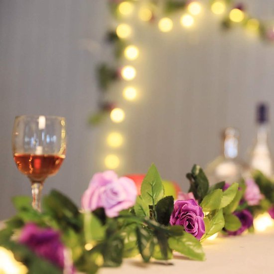 Unyqoos ® Decoratieve Bloemenslinger van Levensechte Kunstrozen voor Binnen en Buiten Decoratie