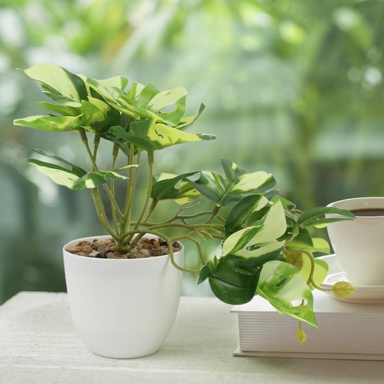 Unyqoos ® Levensechte Monstera Kunstplanten Set van 3 voor Binnen- en Buitendecoratie