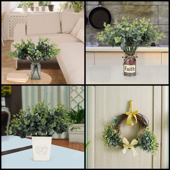 Unyqoos ® Kunstmatige Eucalyptus Decoratie Set voor Binnen en Buiten - Perfect voor Bruiloften en Meer